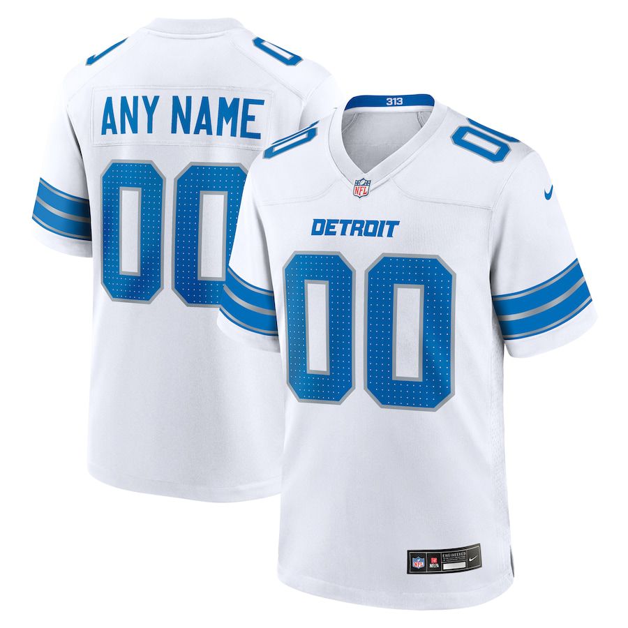 Women Detroit Lions Nike White Custom Game NFL Jersey